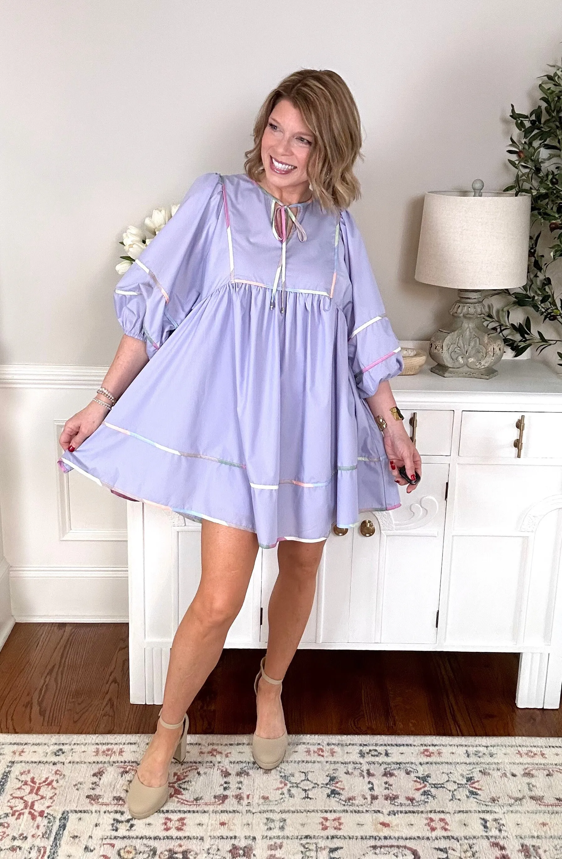 Sunday Brunch Mini Dress | Periwinkle