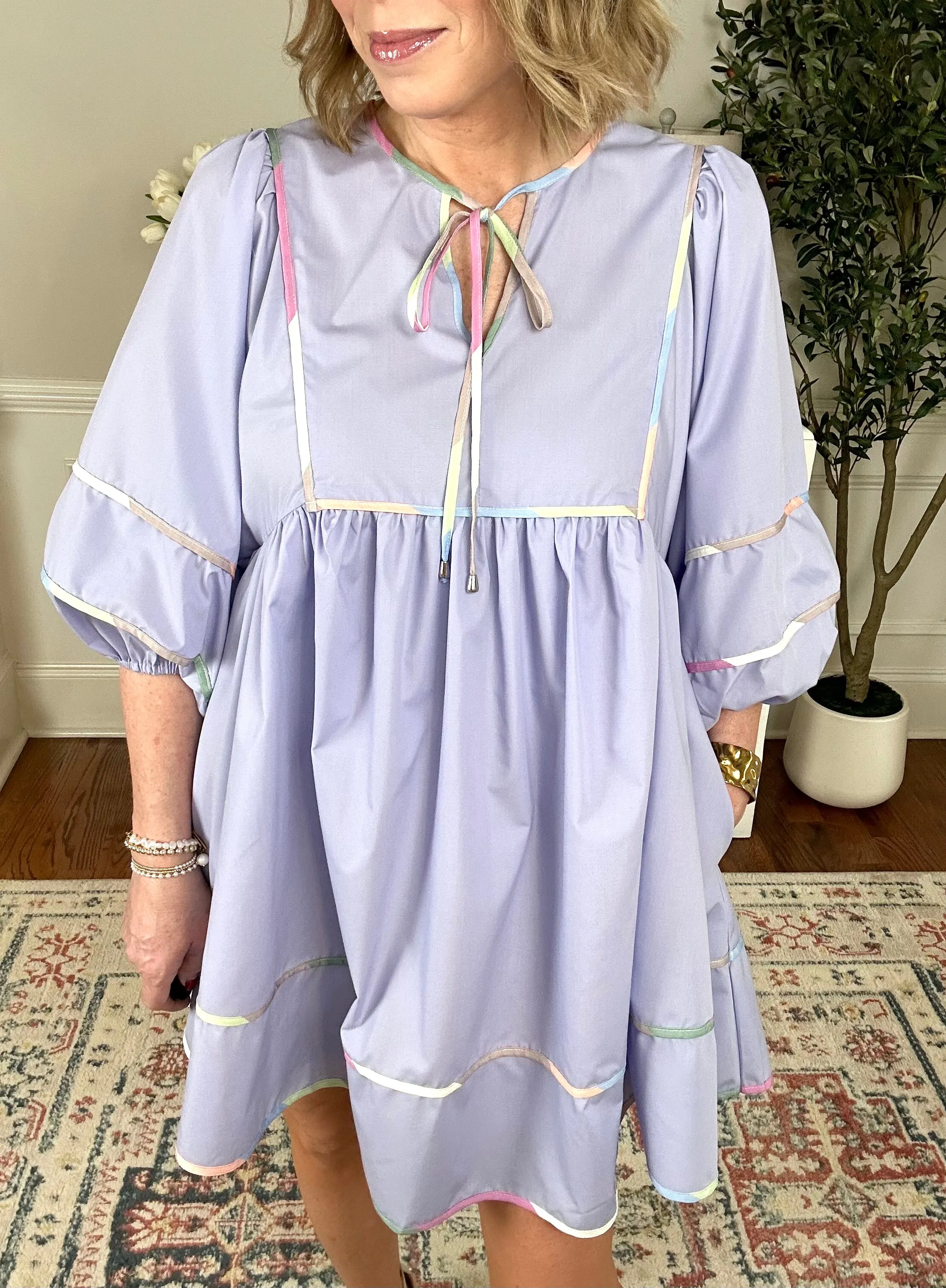 Sunday Brunch Mini Dress | Periwinkle