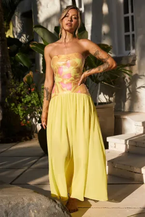 Sunset Breeze Maxi Dress - Yellow