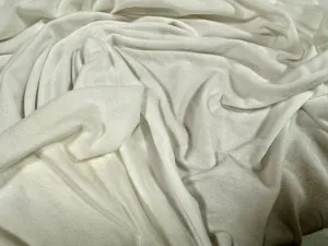 Super stretch viscose spandex single jersey fabric, per metre - plain - white