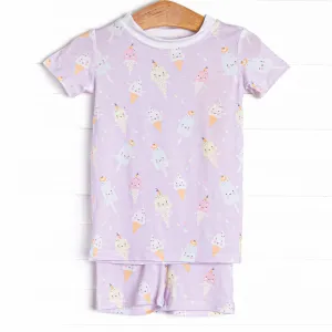 Sweet Dreams Bamboo Pajama Short Set, Purple