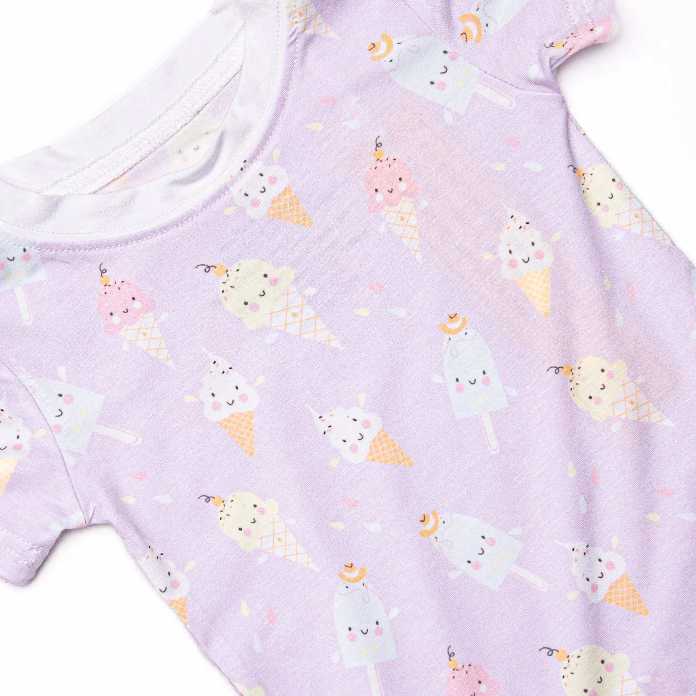 Sweet Dreams Bamboo Pajama Short Set, Purple