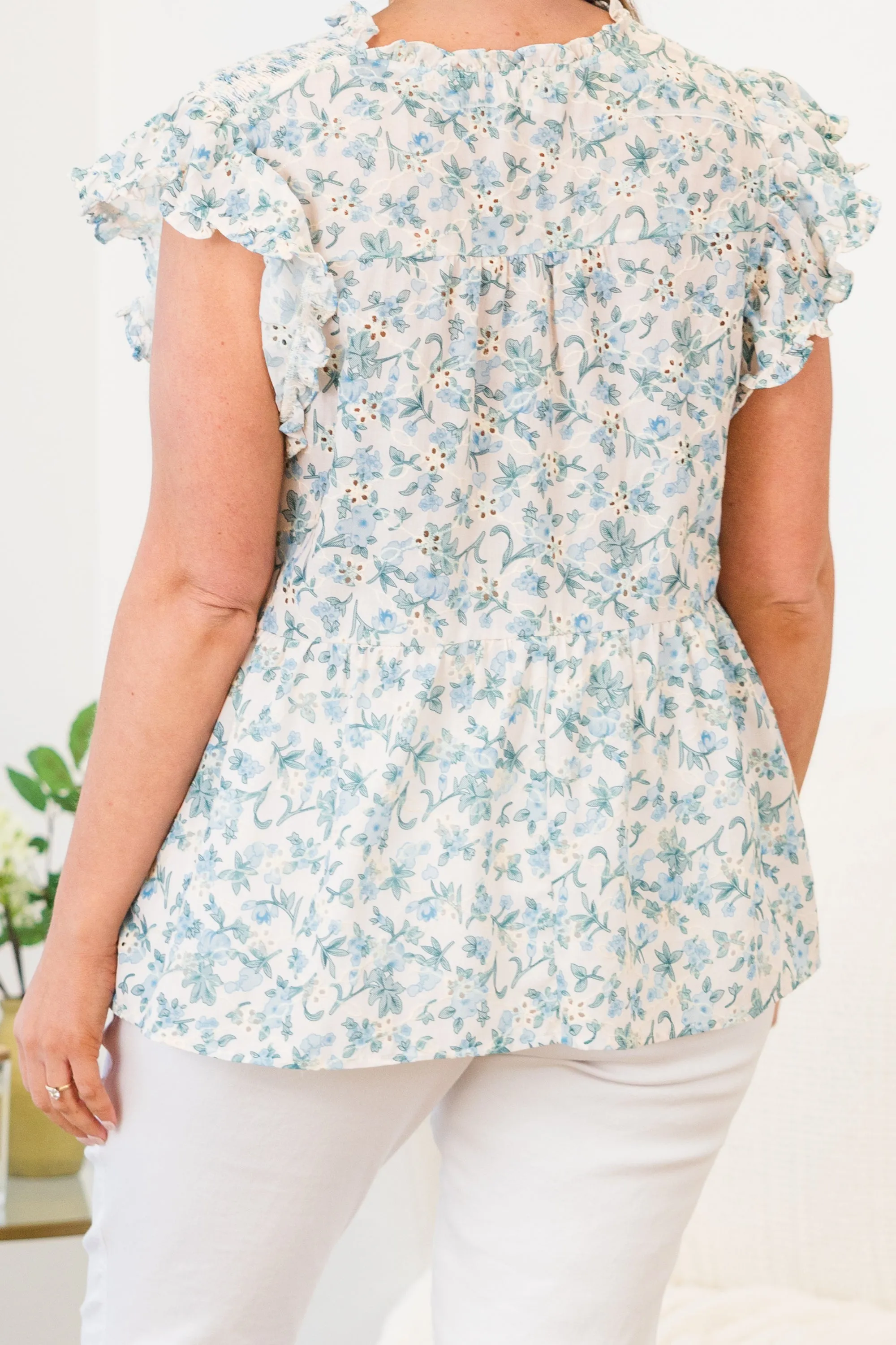 Sweet Tea Top, Light Blue