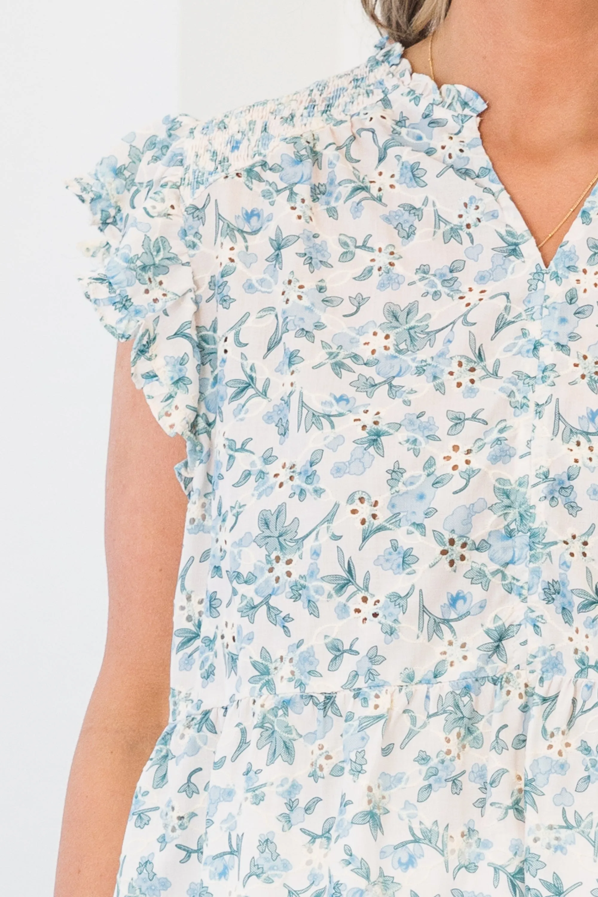 Sweet Tea Top, Light Blue