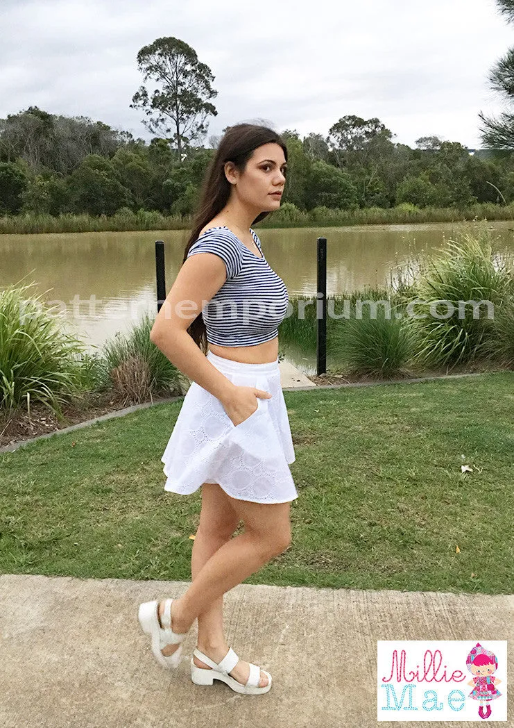 Swing Shorts | Woven Flared Shorts Sewing Pattern