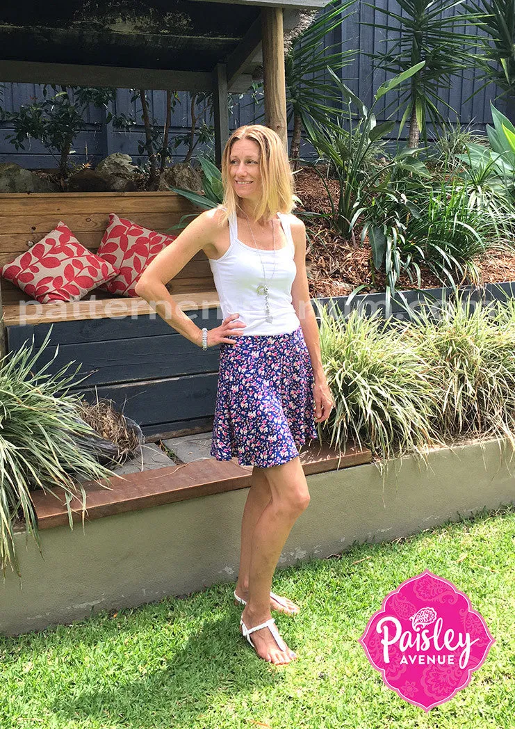 Swing Shorts | Woven Flared Shorts Sewing Pattern