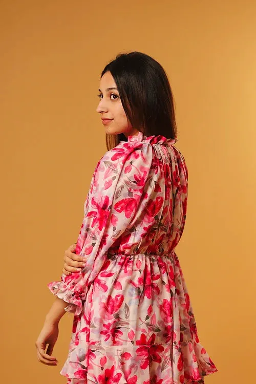 Sylvie Breezy Printed Layered Midi Dress