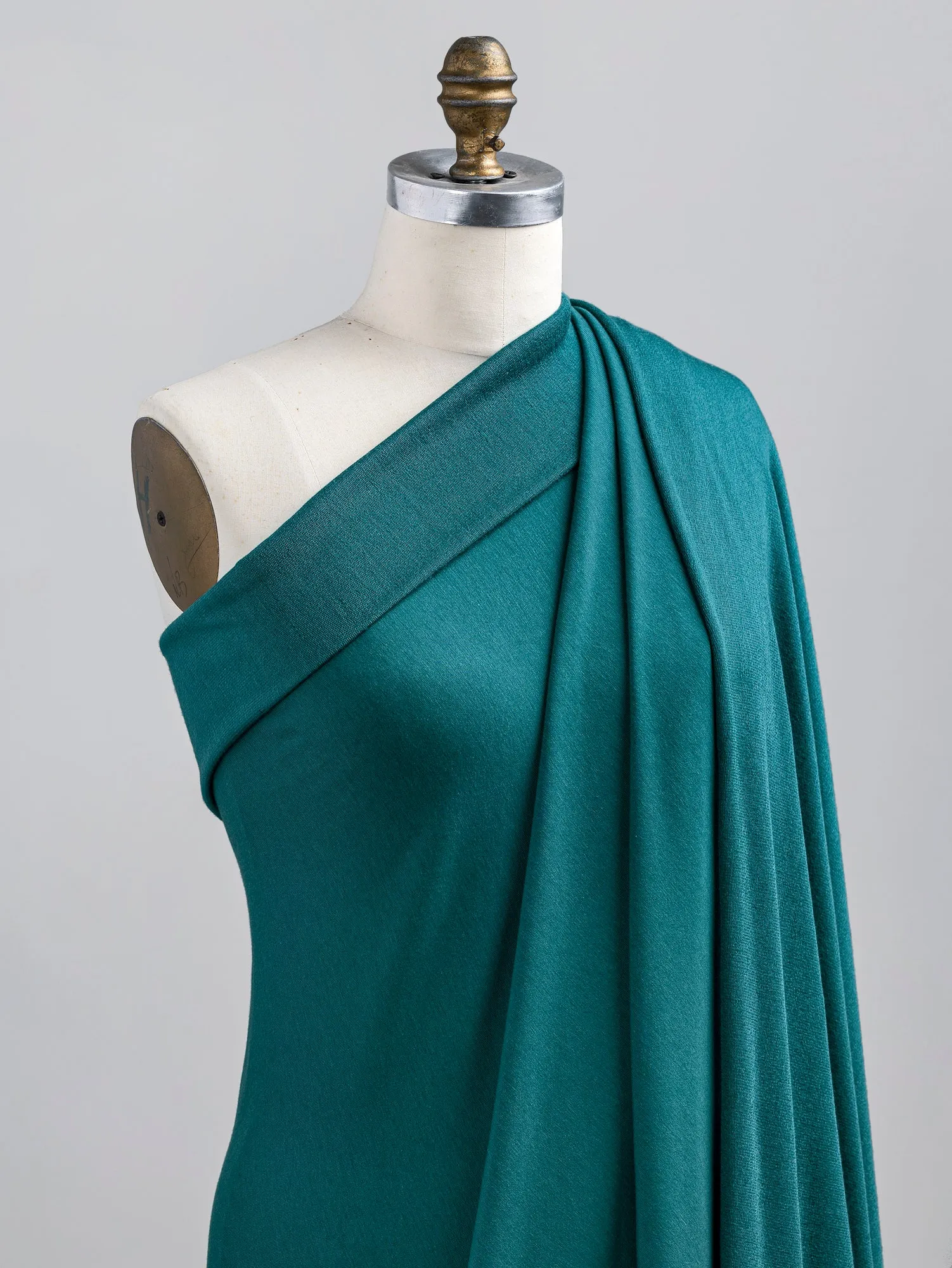 Tencel Lyocell Organic Cotton Stretch French Terry - Peacock