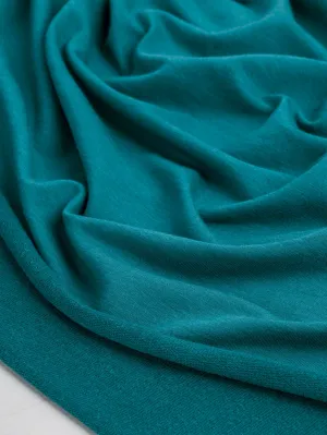 Tencel Lyocell Organic Cotton Stretch French Terry - Peacock