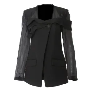 The Leonora Square Collar Blazer