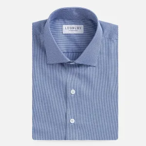 The Navy Blue McCartney Houndstooth Custom Shirt