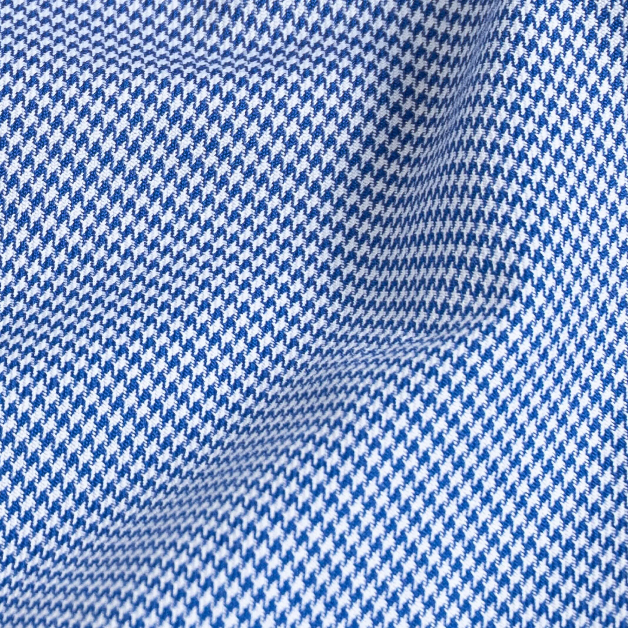 The Navy Blue McCartney Houndstooth Custom Shirt