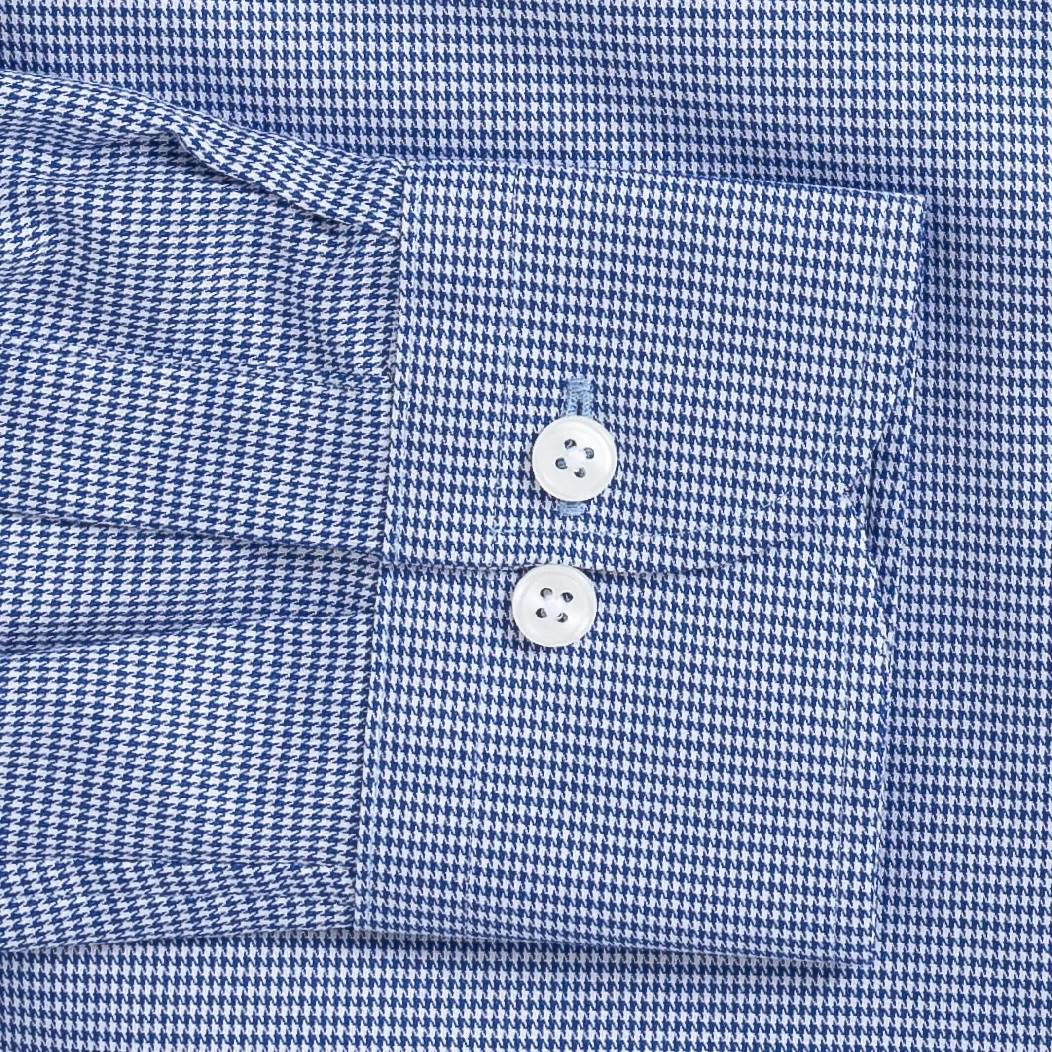 The Navy Blue McCartney Houndstooth Custom Shirt