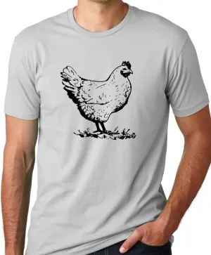 Think Out Loud Apparel Chicken Funny T-shirt Humor Hen Tee