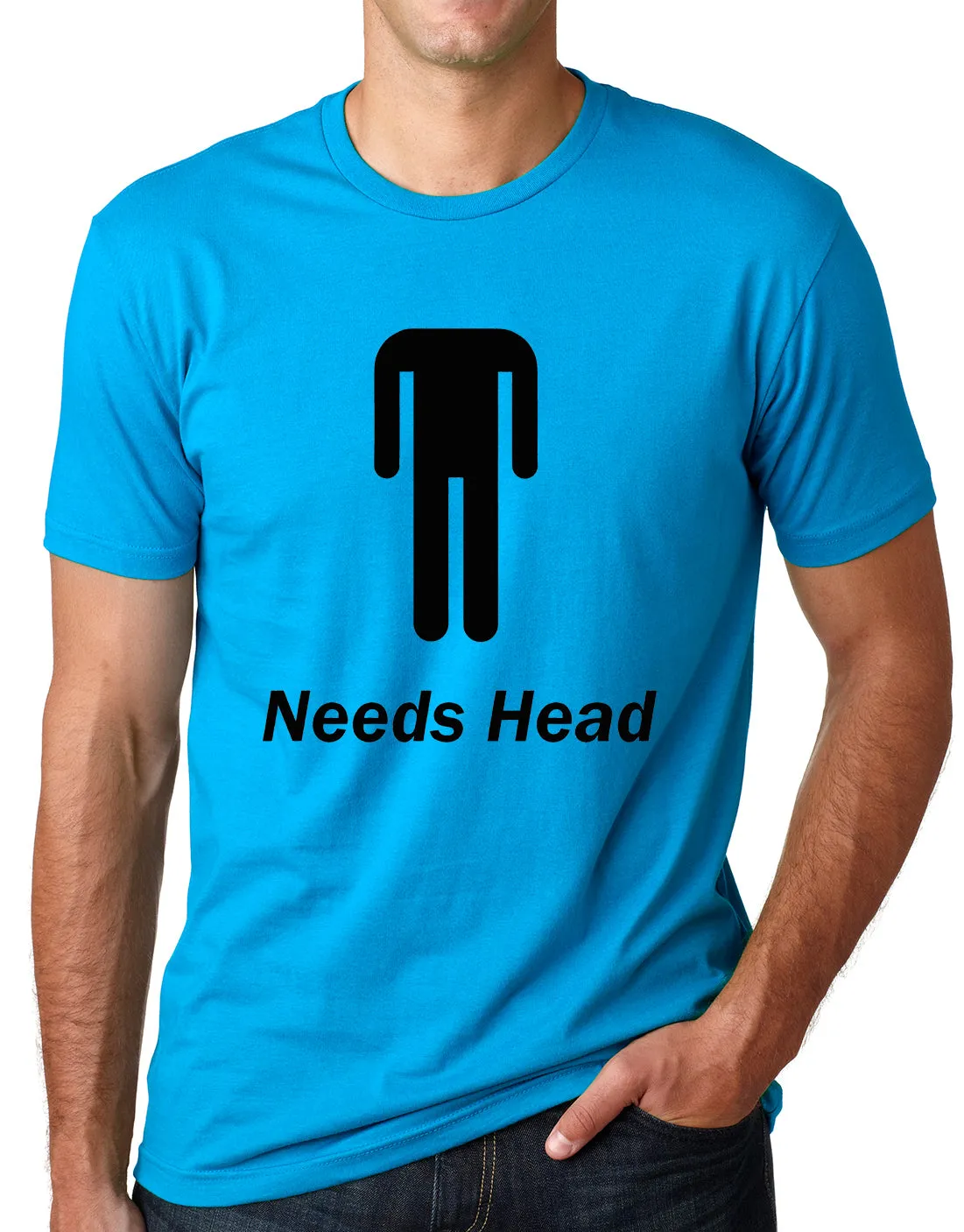 Think Out Loud Apparel Needs Head Funny Headles Dude T Shirt Pun Humor Tee