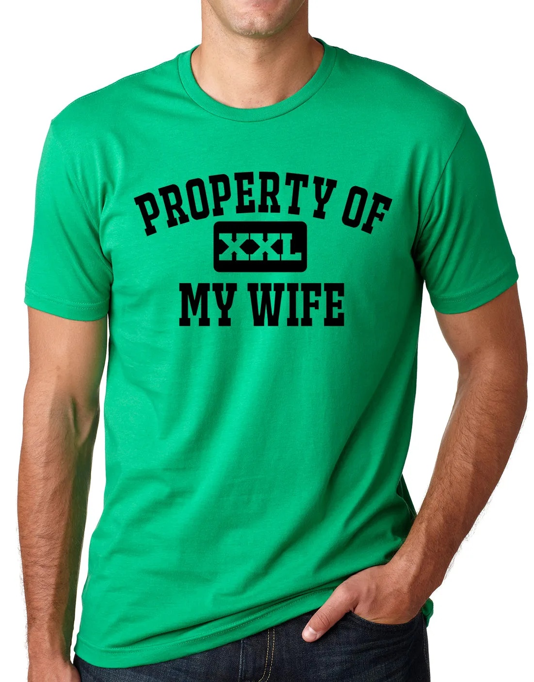 Think Out Loud Apparel Property Of My Wife Funny Athletic Department Humor T Shirt