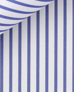 Thomas Mason Dark Blue Pencil Stripe 120s