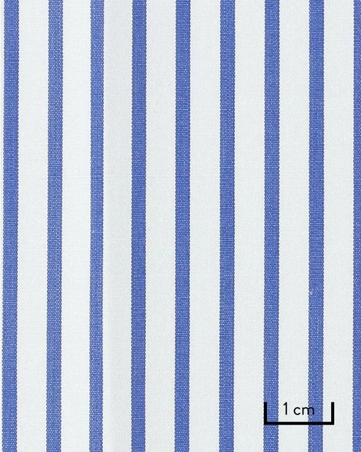 Thomas Mason Dark Blue Pencil Stripe 120s