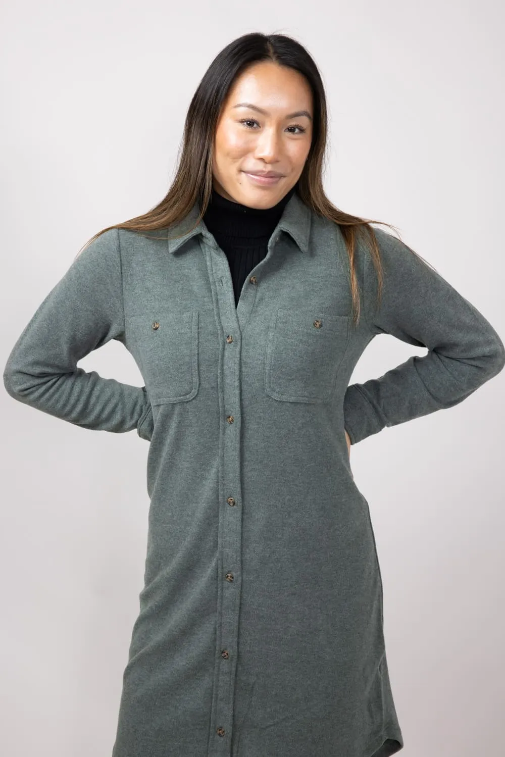 Thread & Supply Leslie Dress for Women in Heather Foliage | D1268PVTS-HEATHERFOLIAGE