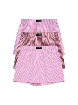 Three-Pocket Boxers 3 Pack Pink/Red