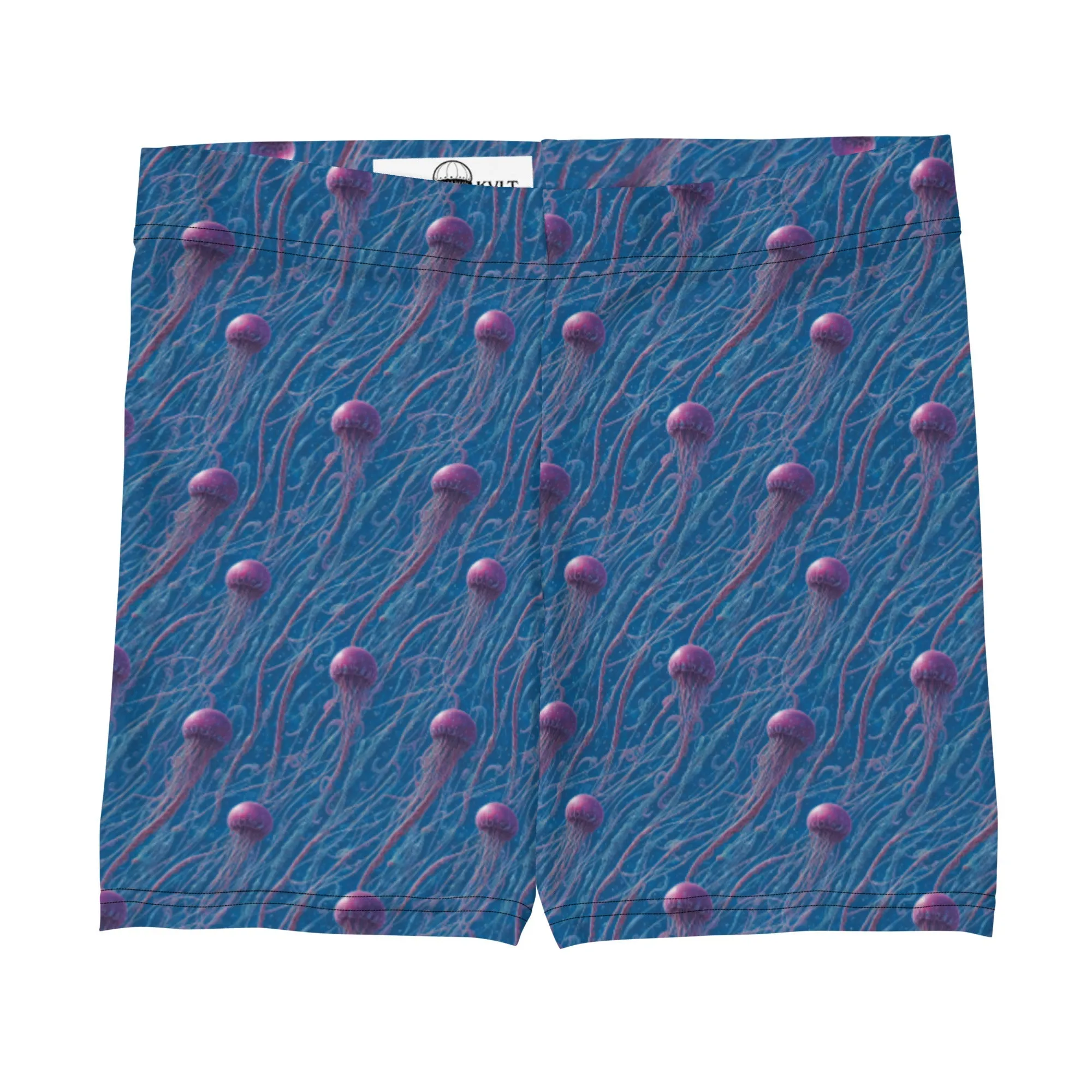 Tight Shorts - Blue And Violet Jellyfishes