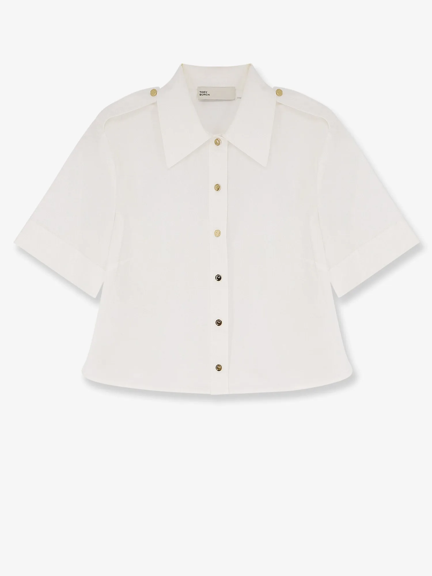 Tory Burch Camp Stretch Cotton Shirt