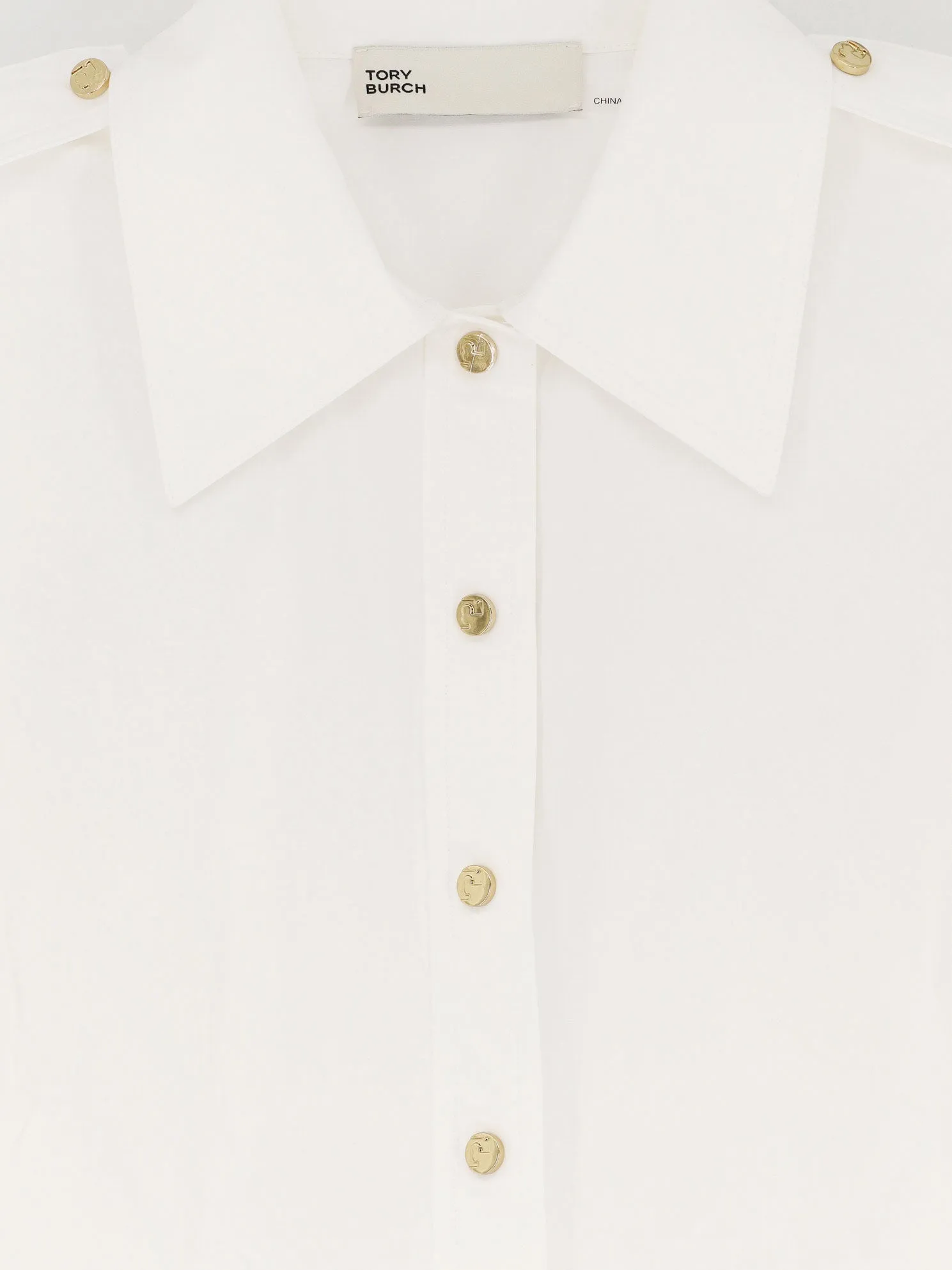 Tory Burch Camp Stretch Cotton Shirt