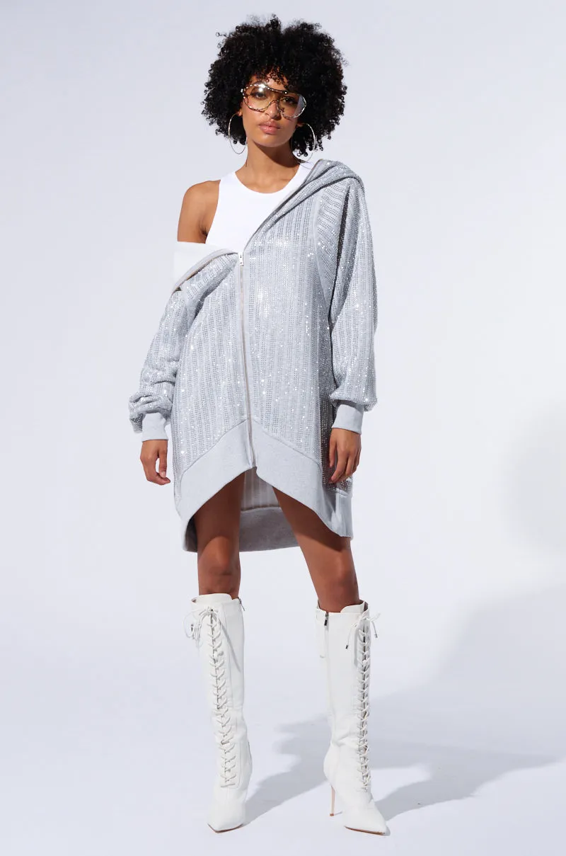 TRES CHIC PASSPORT OVERSIZE ZIP UP JACKET