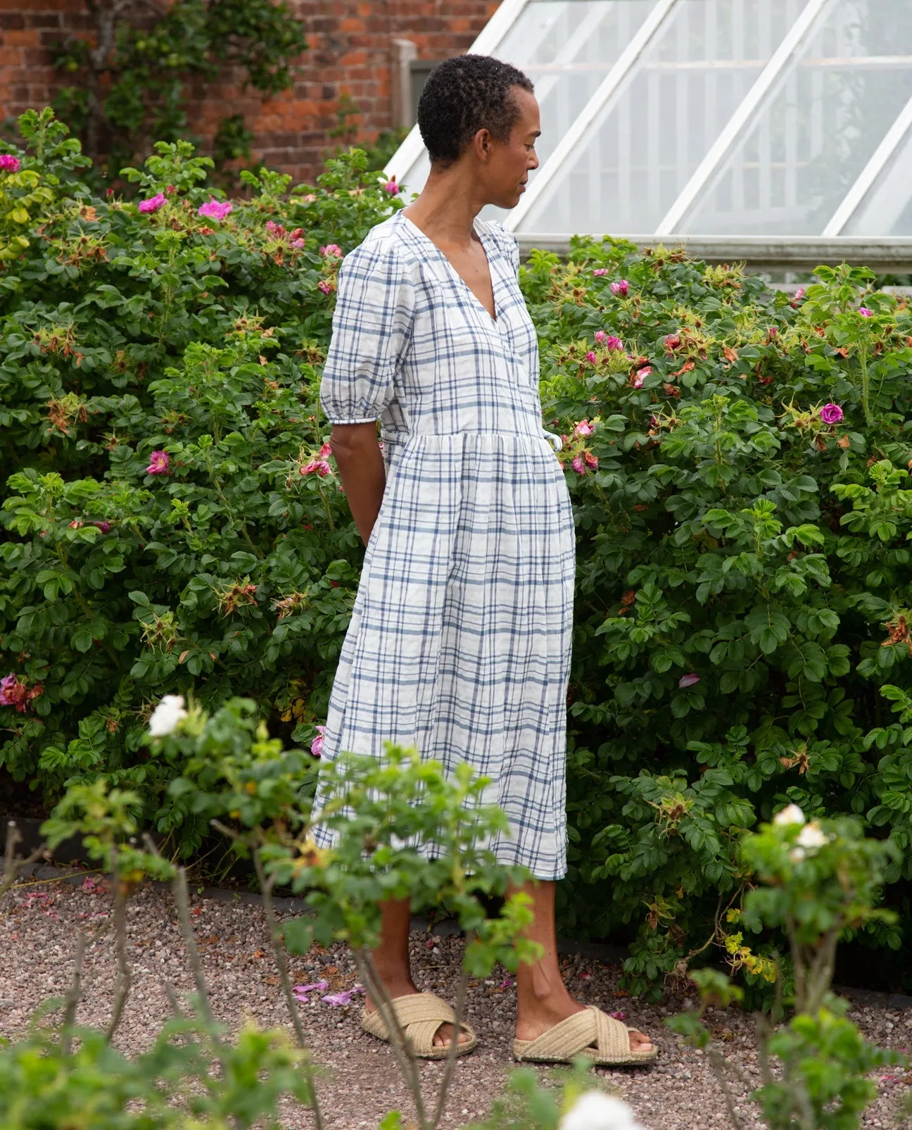 Trixie organic cotton dress in check