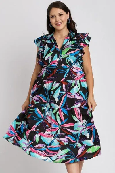 Tropical Leaf Multicolor Print Dress - Vibrant, Chic, and Perfect for Spring/Summer 2025