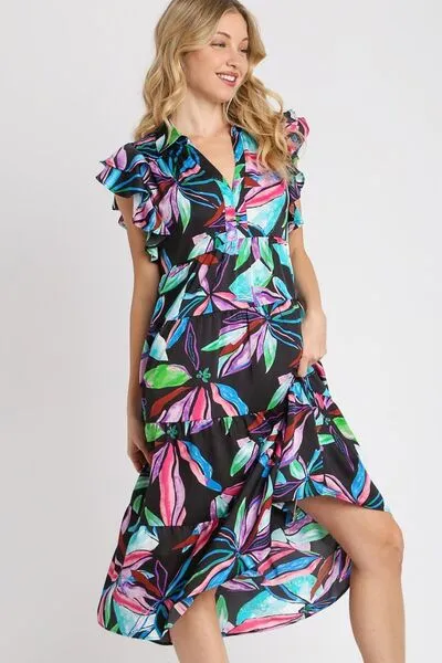Tropical Leaf Multicolor Print Dress - Vibrant, Chic, and Perfect for Spring/Summer 2025