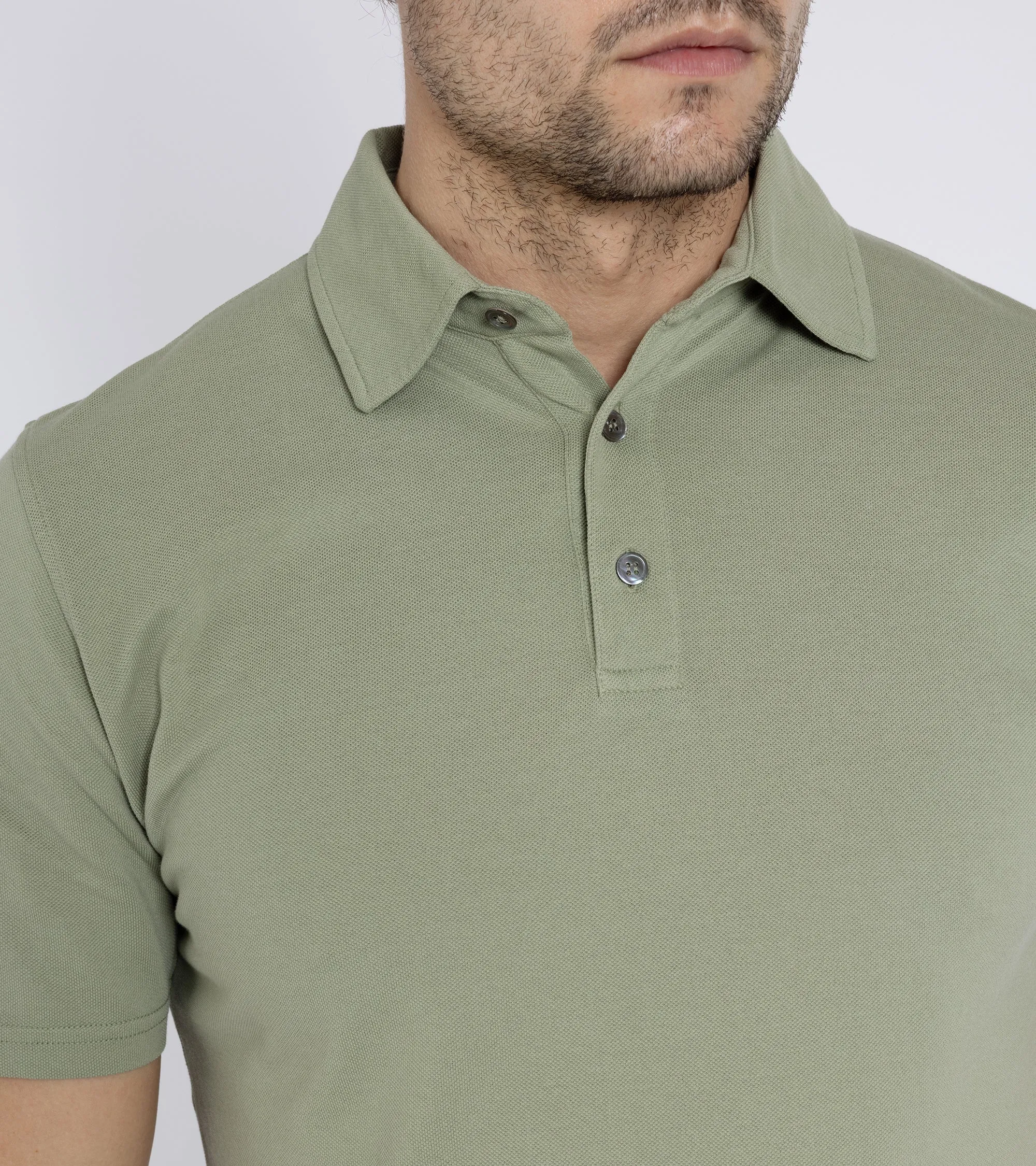 Trunk Moxon Short Sleeve Polo Shirt: Green Tea