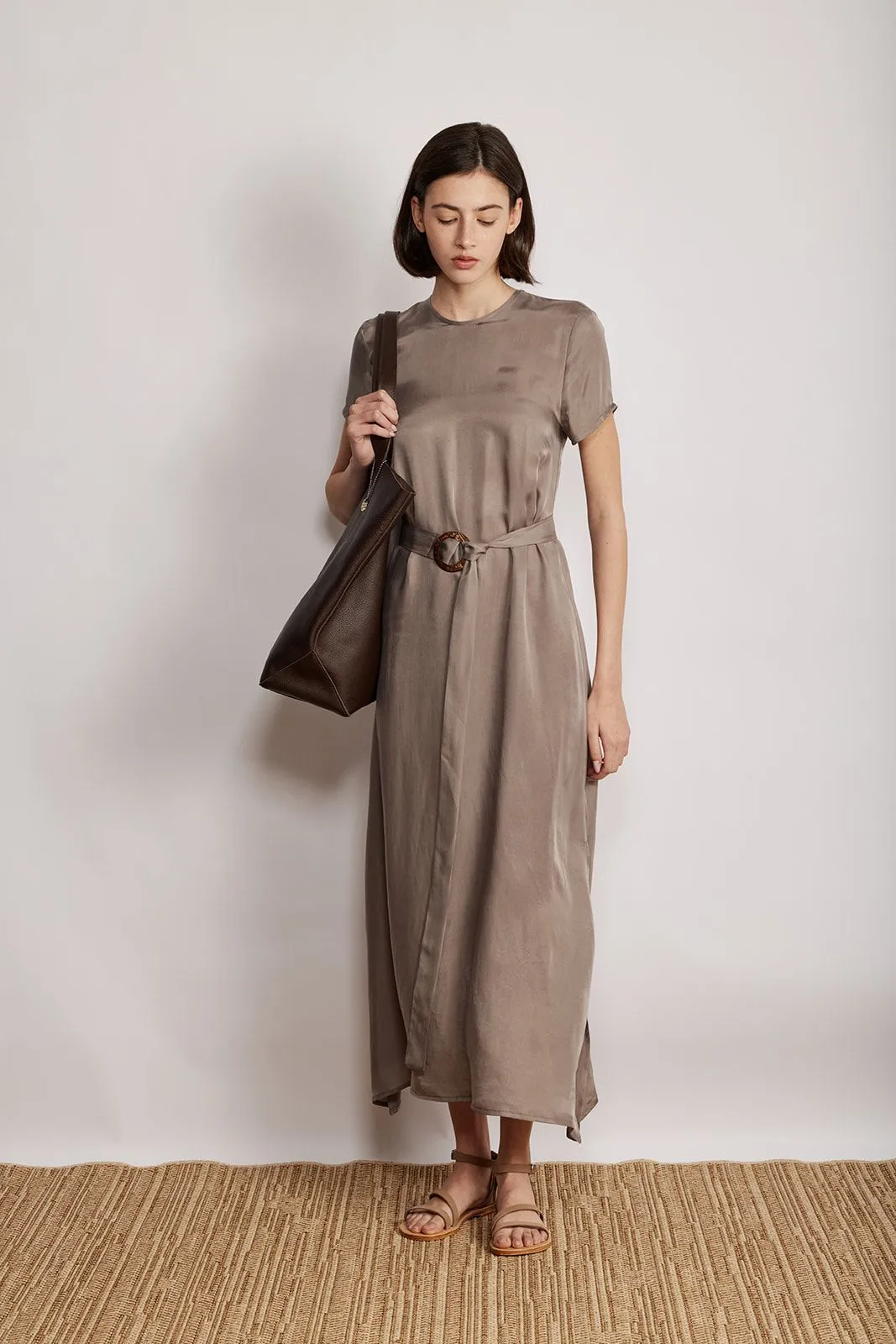 UMA DRESS LIGHT BROWN