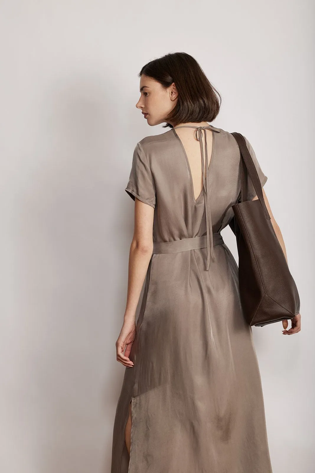 UMA DRESS LIGHT BROWN