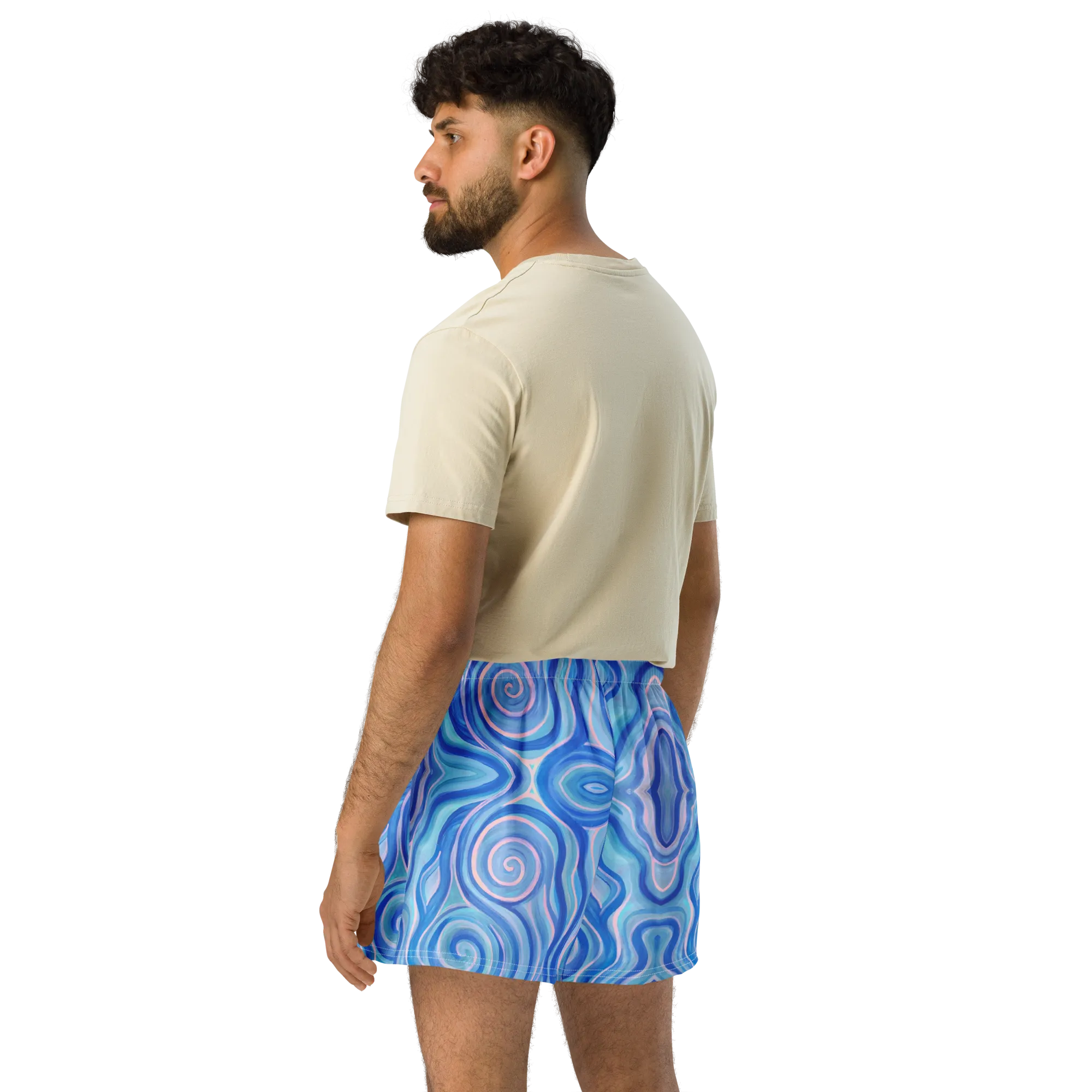 Unisex Running Shorts (Recycled Material)- "Aqua" Design