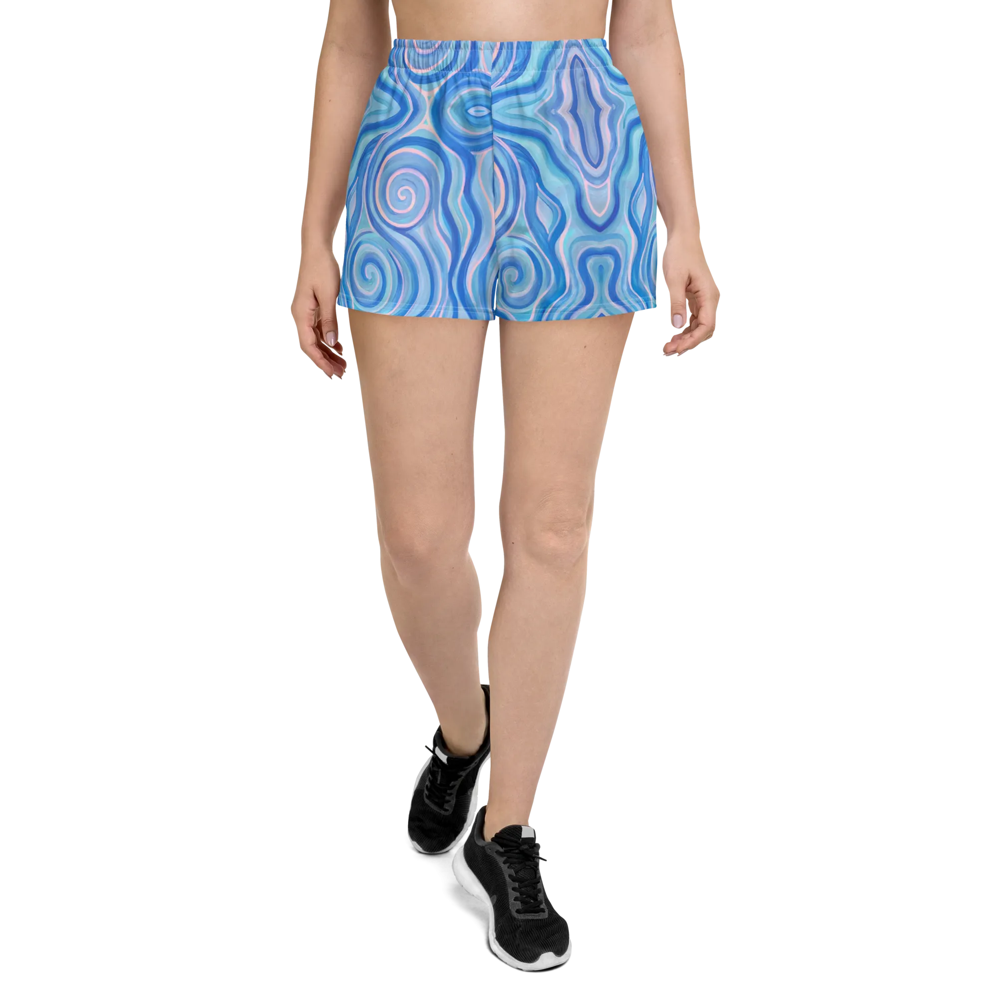 Unisex Running Shorts (Recycled Material)- "Aqua" Design