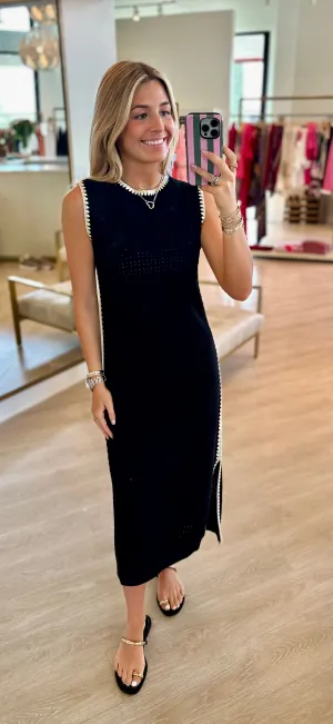 Va02043 Black Tank Knit Dress