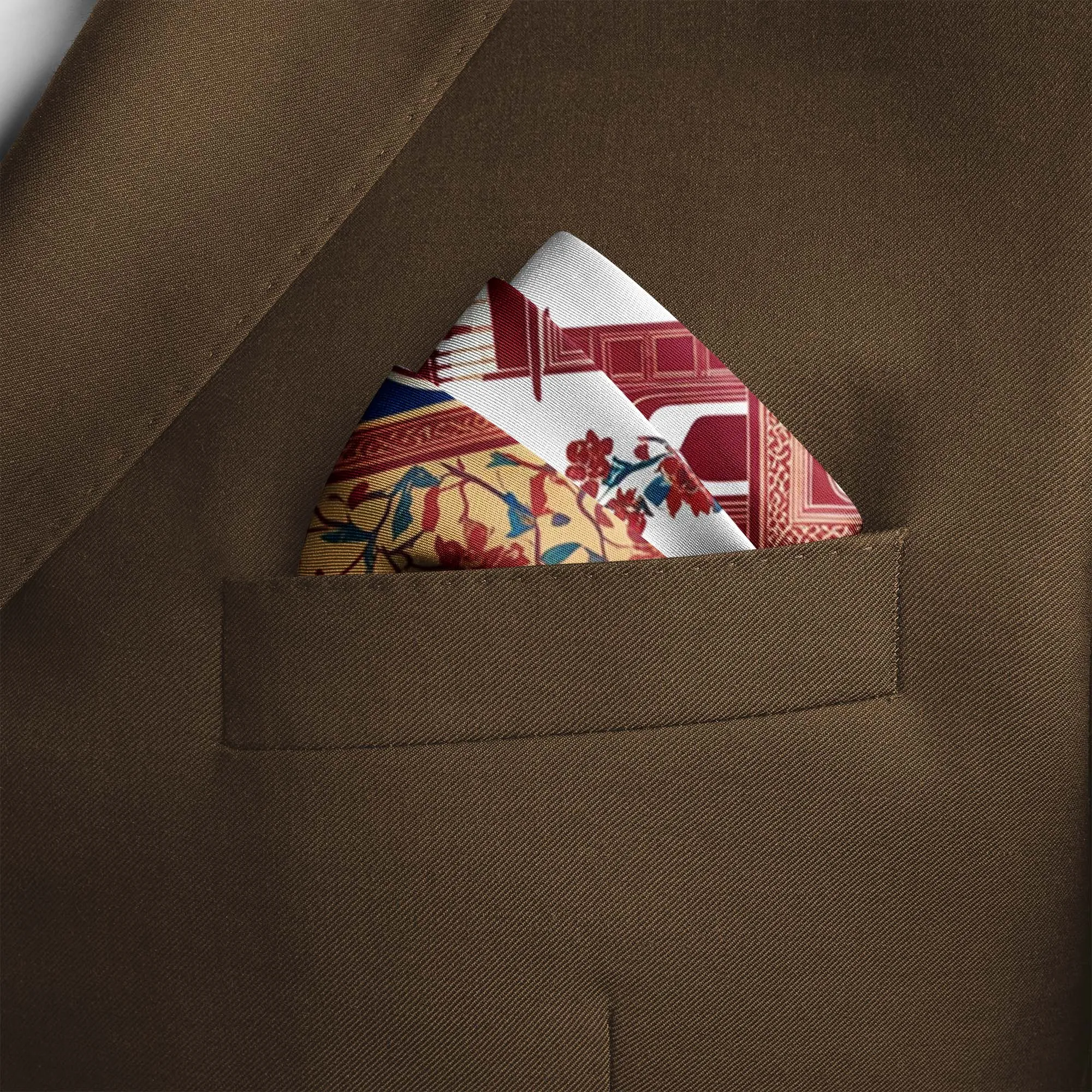 VALVET PRAYER SILK POCKET SQUARE