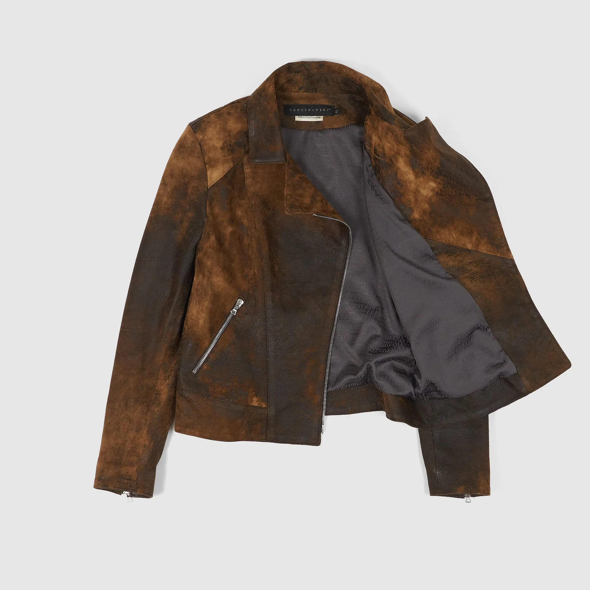 Ventcouvert Ladies Vintage Leather Biker Jacket