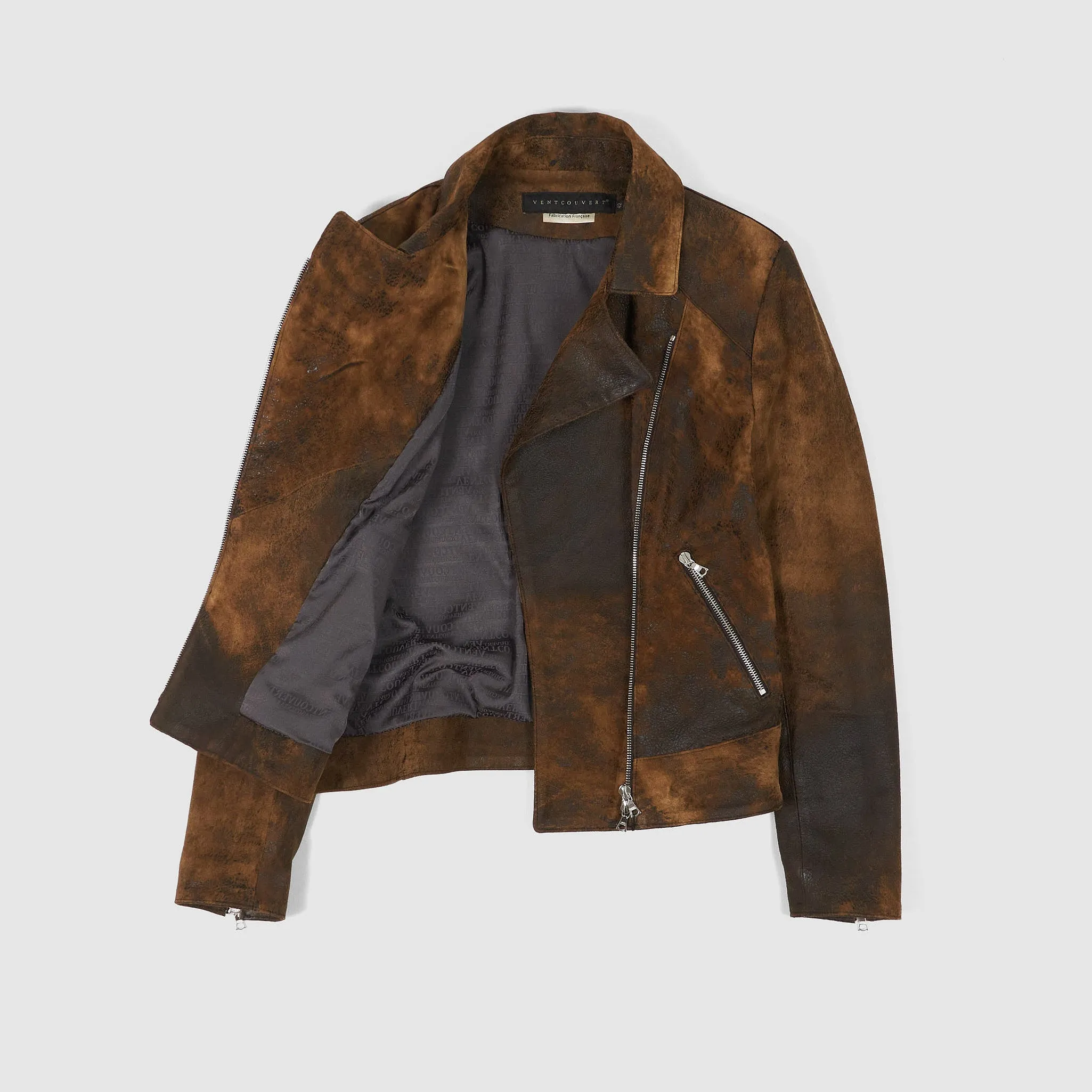 Ventcouvert Ladies Vintage Leather Biker Jacket
