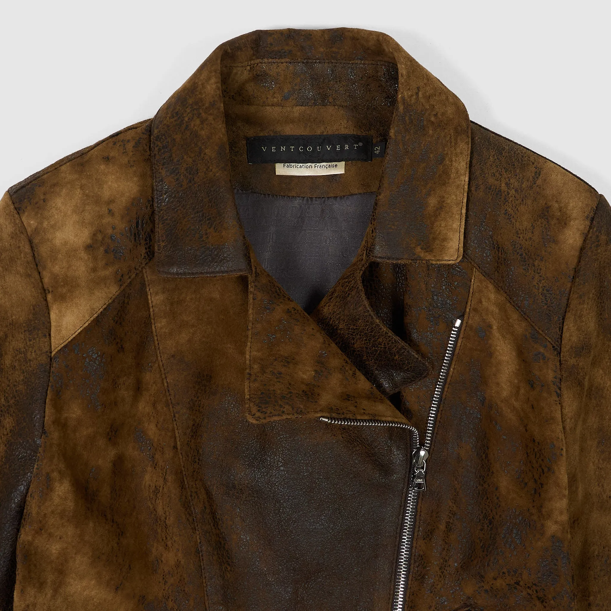 Ventcouvert Ladies Vintage Leather Biker Jacket