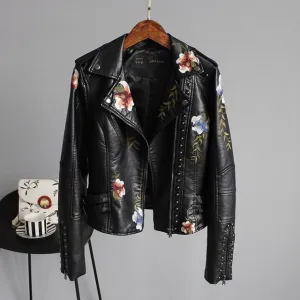 Verona Embroidered Biker Jacket