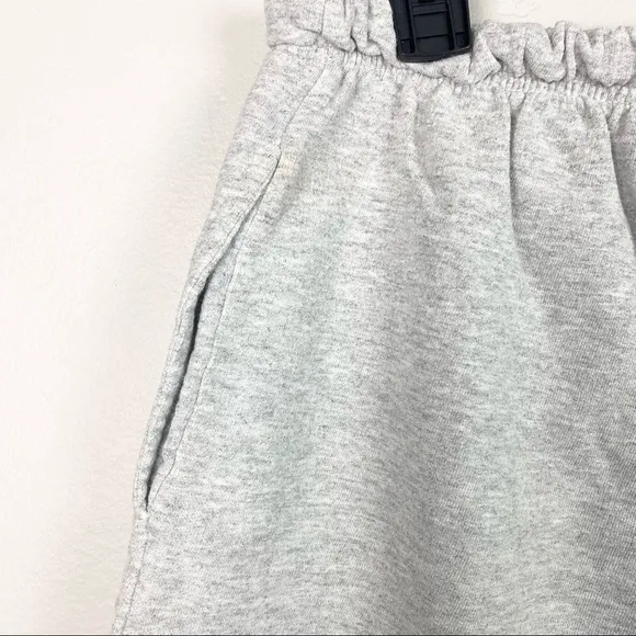 Vintage | Light Gray Lounge Shorts with Elastic Waistband and Tie Waist