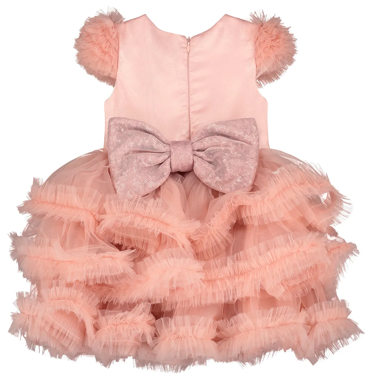 Vintage Pink Layered Tulle Dress