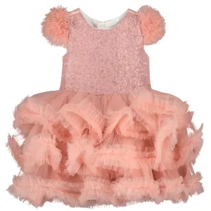 Vintage Pink Layered Tulle Dress
