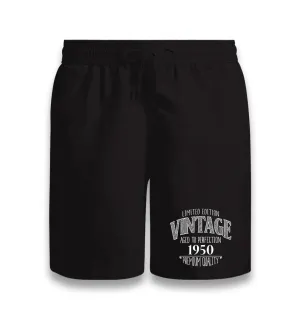 Vintage Premium 1950 Black Shorts