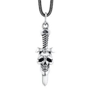 Vintage Punk Rock Skull Sword Pendant