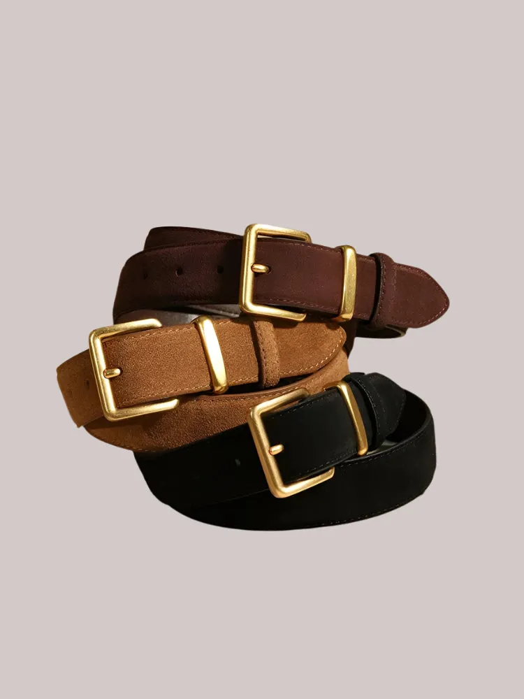 Vintage Suede Leather Belt