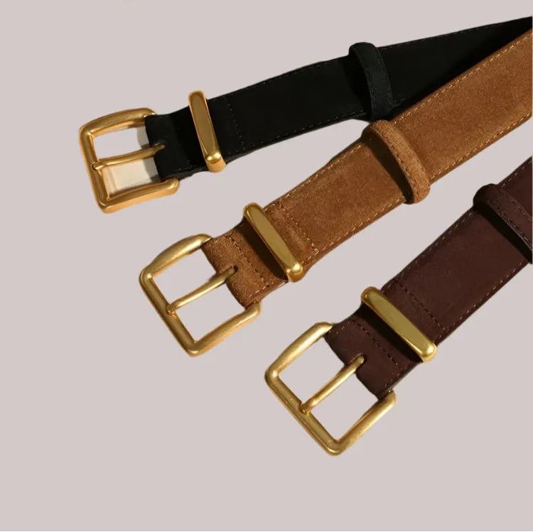 Vintage Suede Leather Belt