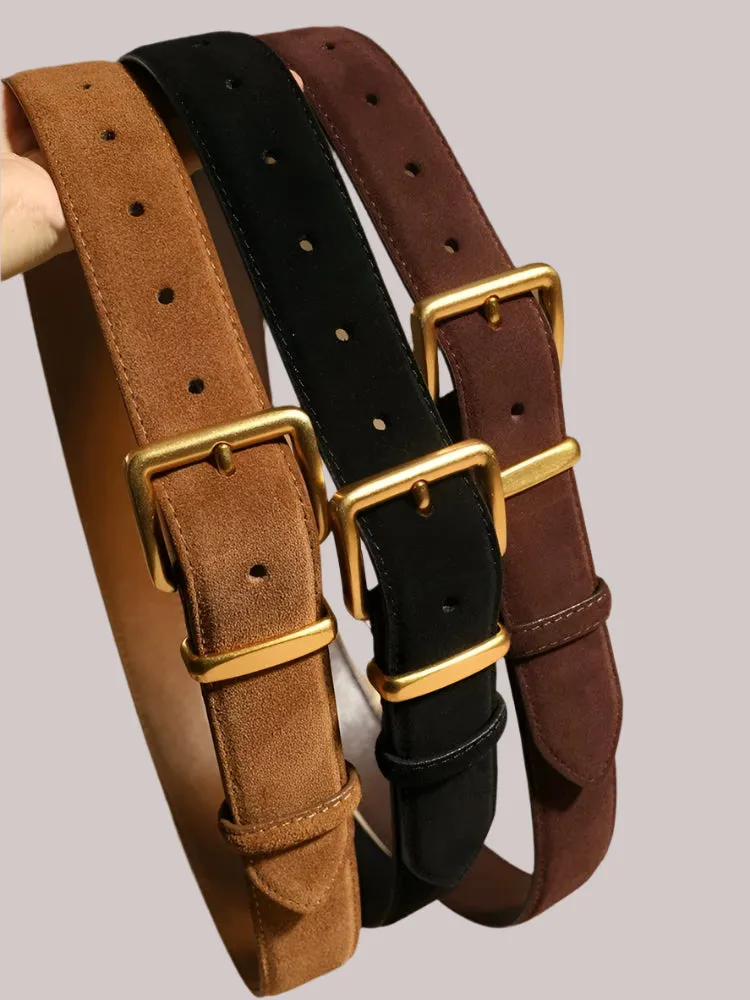 Vintage Suede Leather Belt